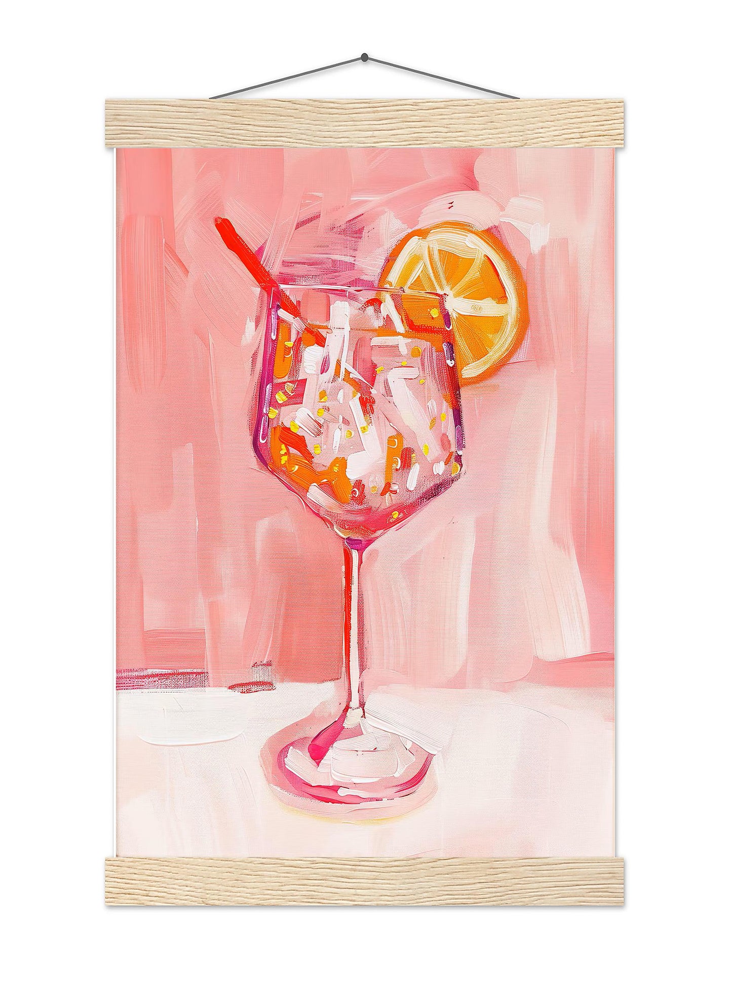 Aperol Spritz Art Print, Trendy Bar Cart Decor