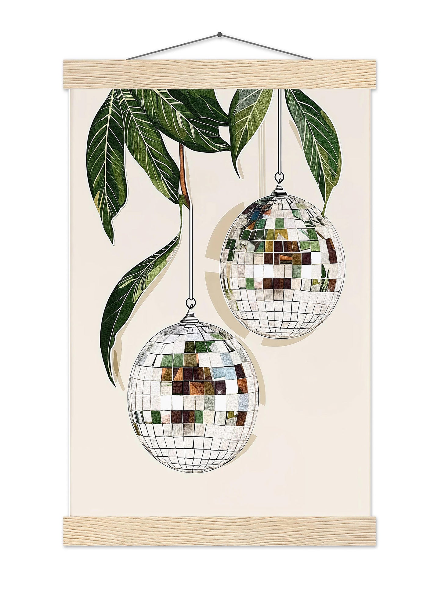 Glam Disco Ball Art Print, Trendy Dorm Decor