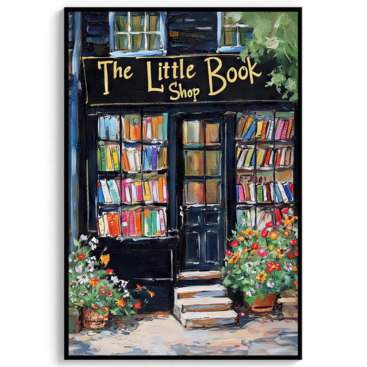 Bookstore Painting Art Print, The Little Book Shop