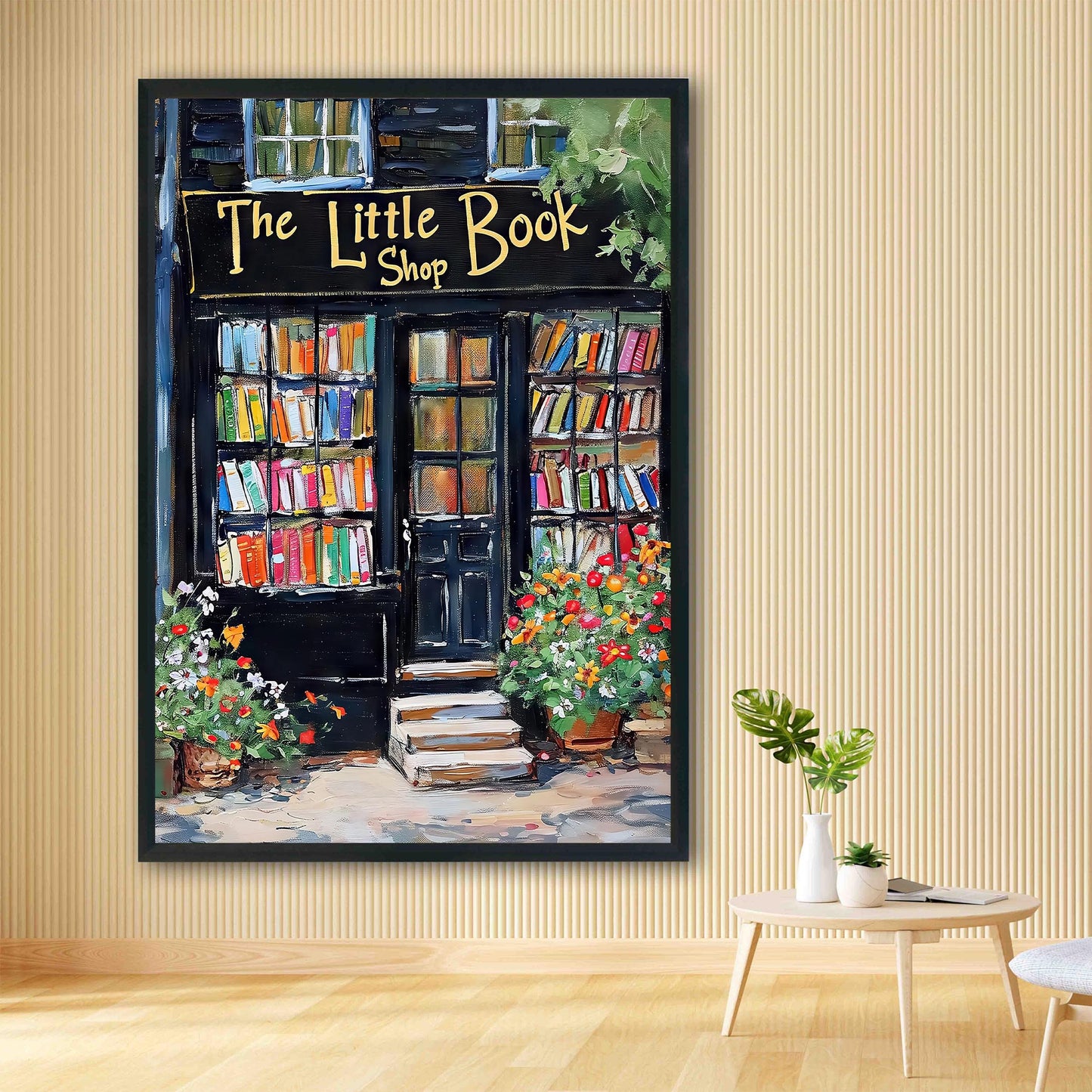 Bookstore Painting Art Print, The Little Book Shop