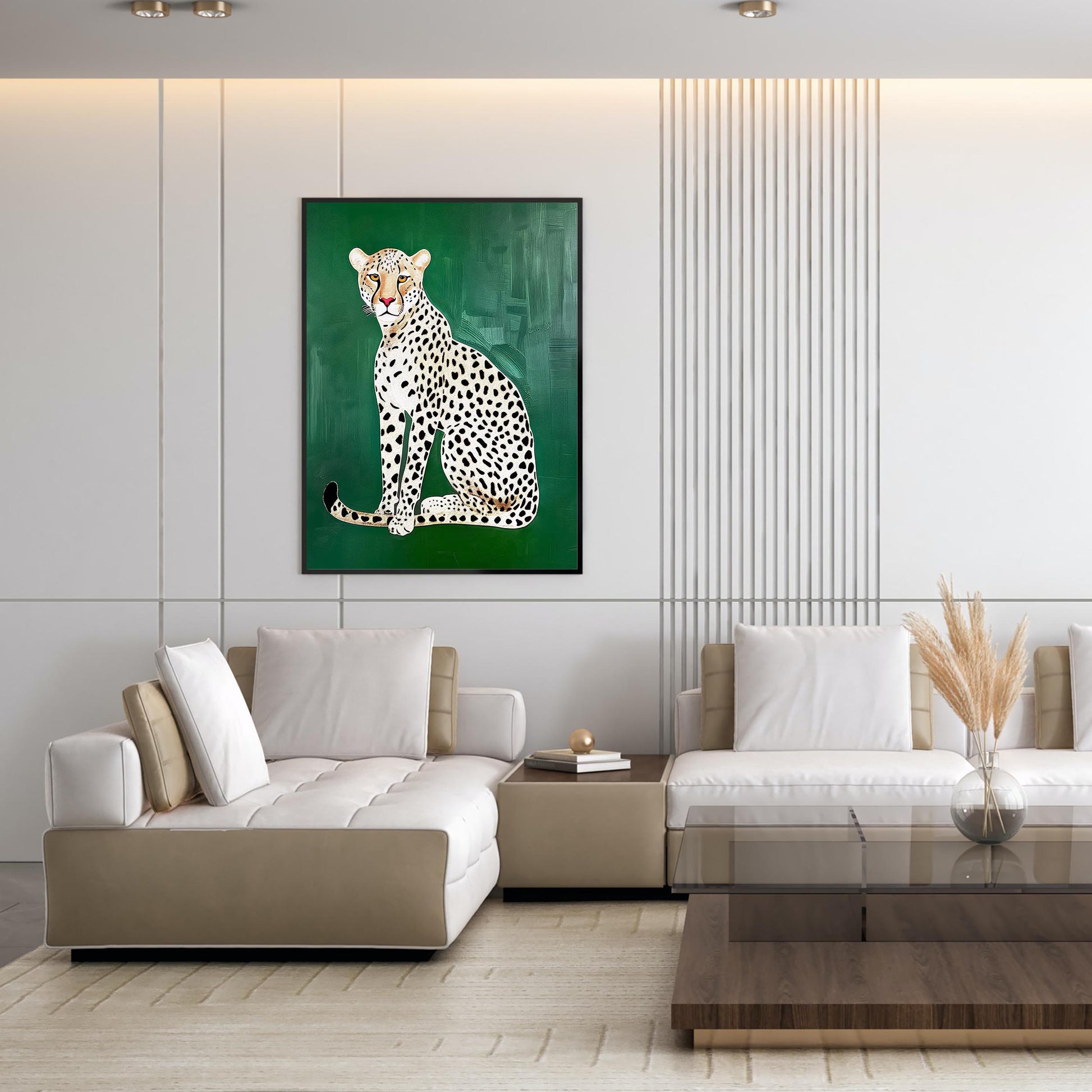 Cheetah Art Print, Glam Leopard Wall Decor