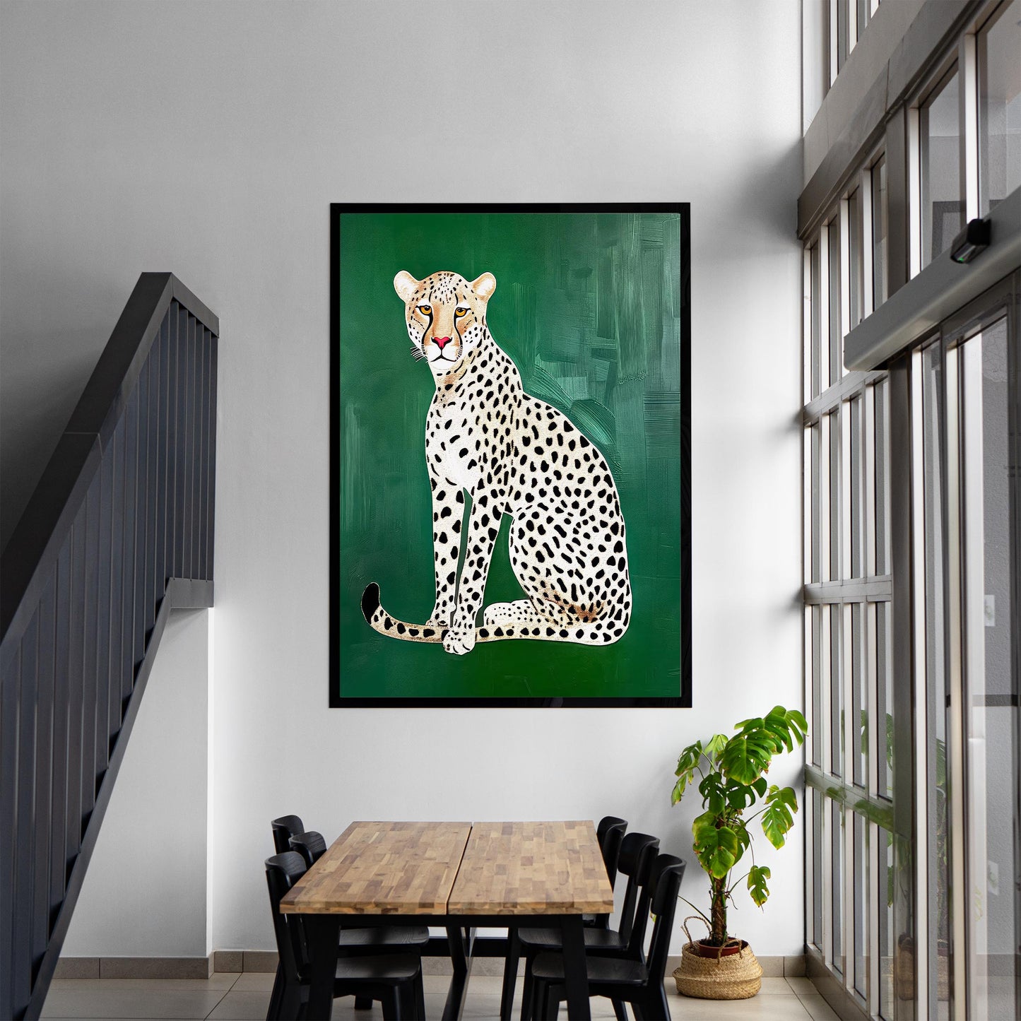 Cheetah Art Print, Glam Leopard Wall Decor