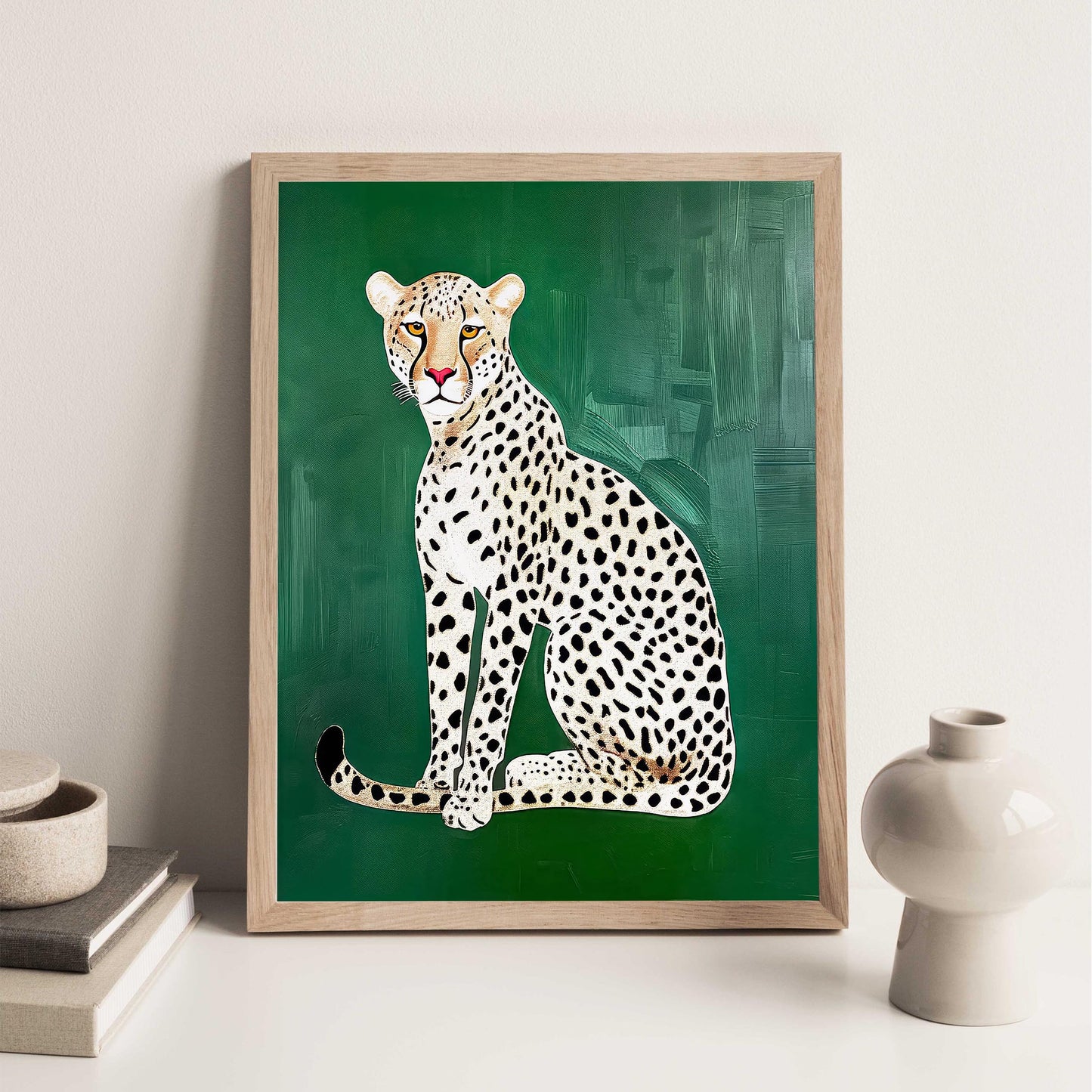 Cheetah Art Print, Glam Leopard Wall Decor