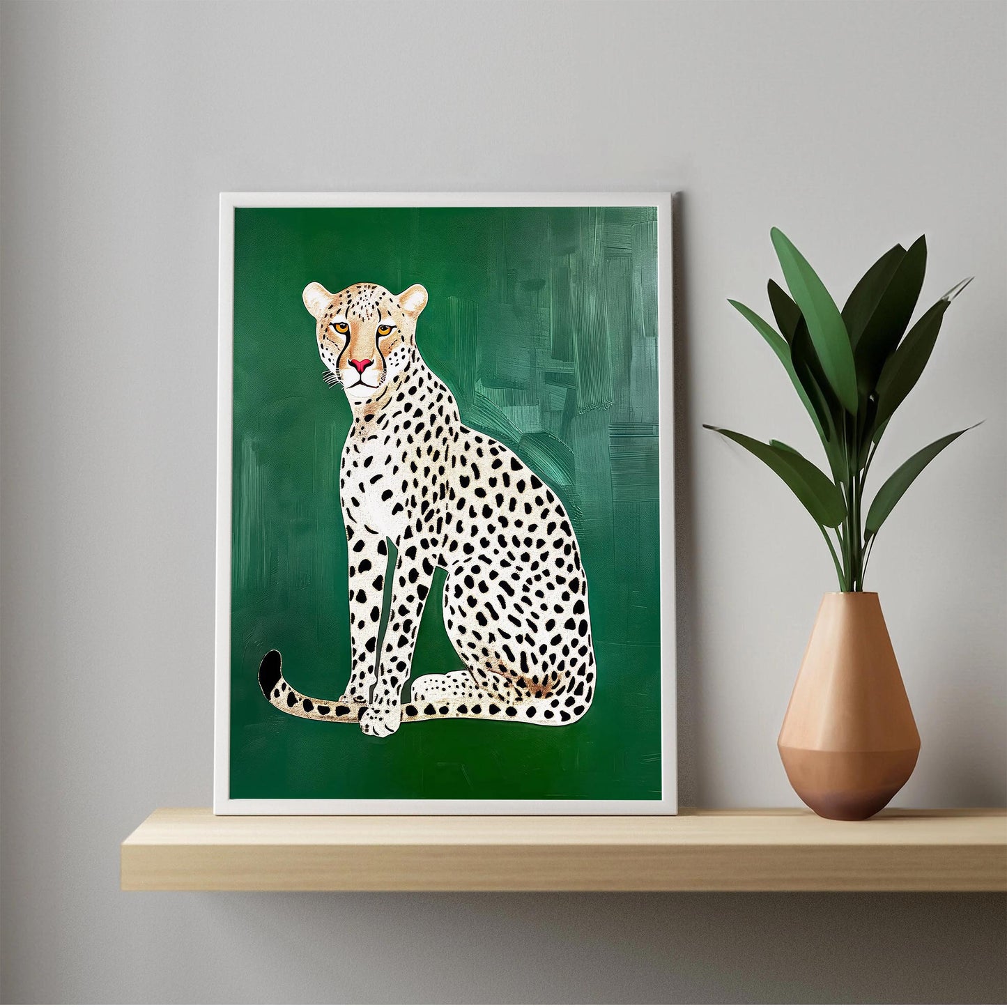 Cheetah Art Print, Glam Leopard Wall Decor