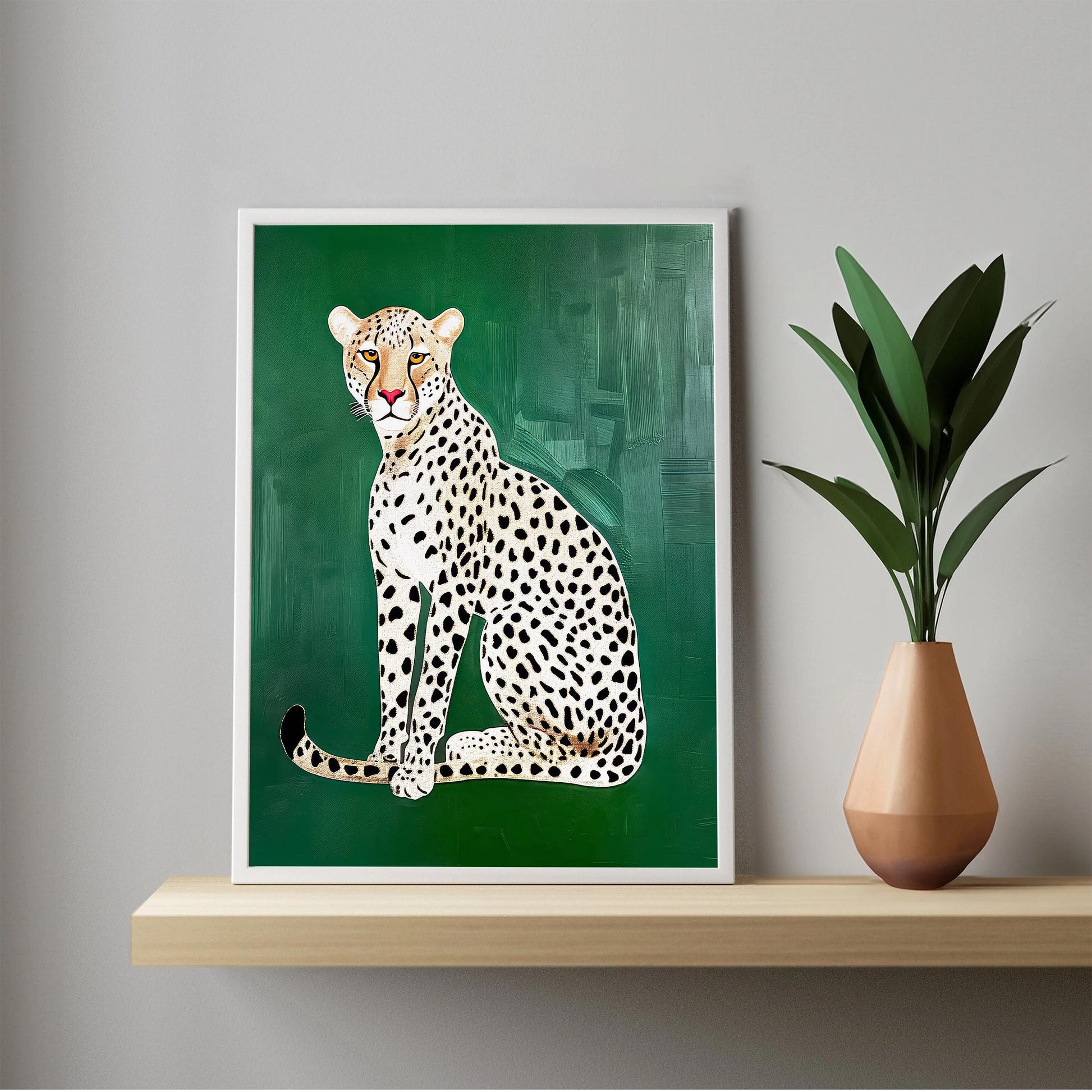Cheetah Art Print, Glam Leopard Wall Decor