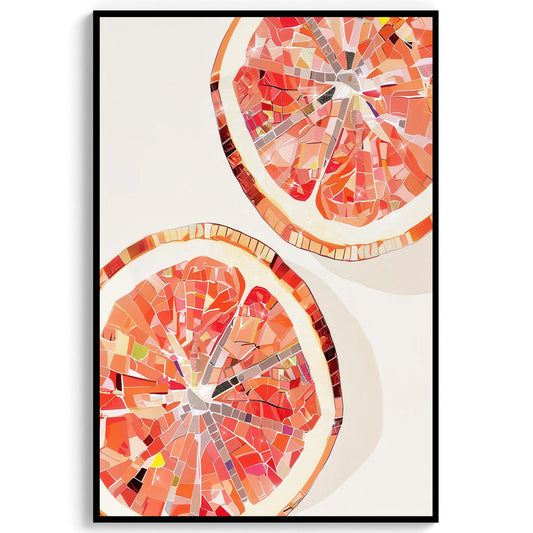 Disco Grapefruit Slice Art Print, Trendy Kitchen Wall Decor