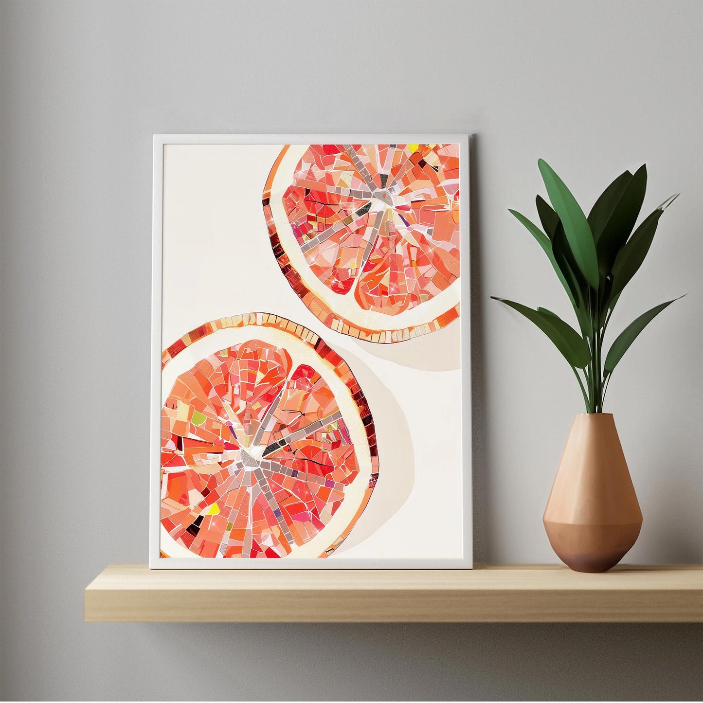 Disco Grapefruit Slice Art Print, Trendy Kitchen Wall Decor
