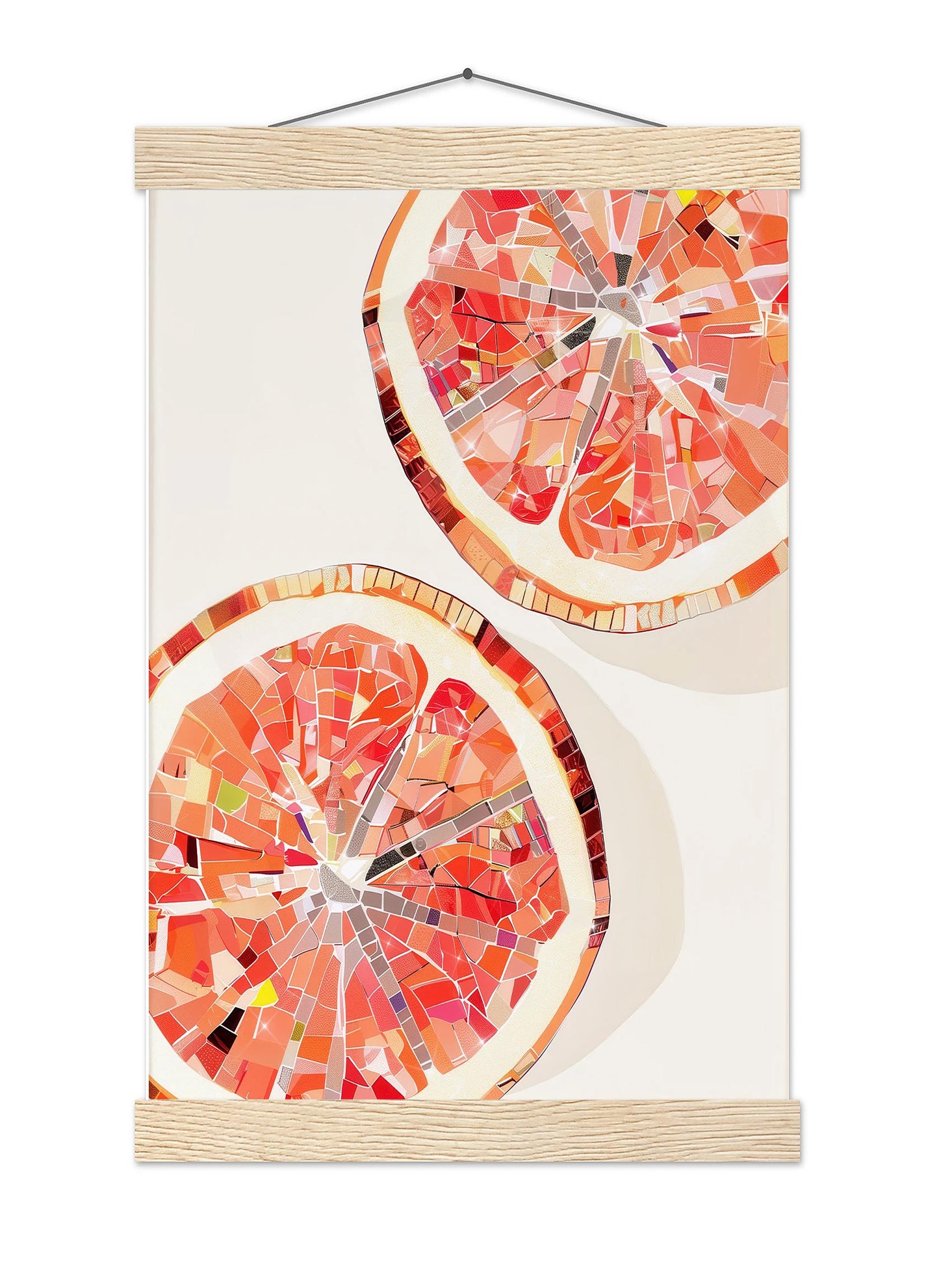 Disco Grapefruit Slice Art Print, Trendy Kitchen Wall Decor