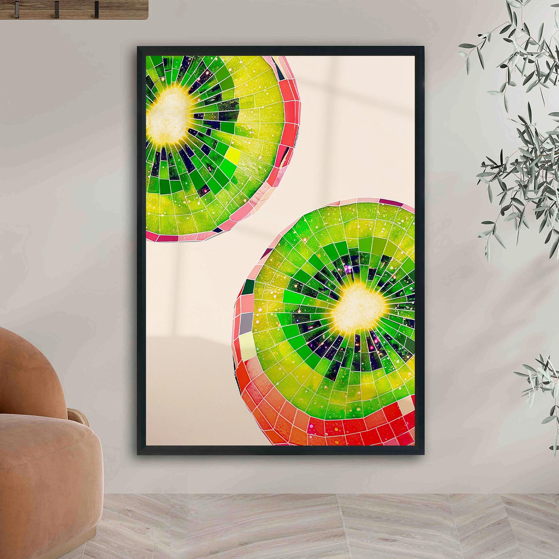 Disco Kiwi Art Print, Glam Dorm Room Decor
