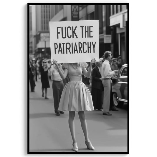 Feminist Retro Print Fuck The Patriarchy, Vintage Woman Protest Print, Girl Power, Feminism Poster - B