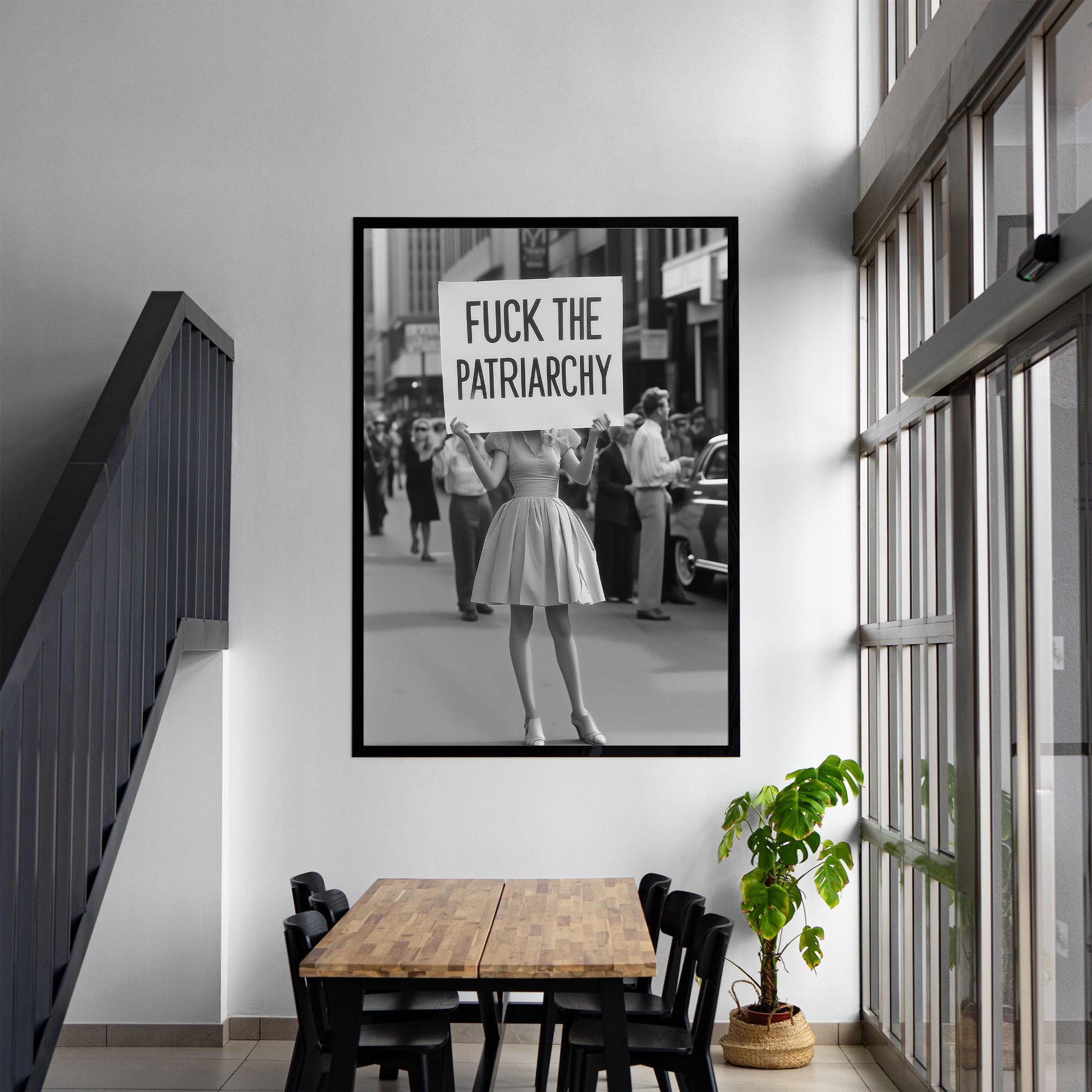 Feminist Retro Print Fuck The Patriarchy, Vintage Woman Protest Print, Girl Power, Feminism Poster - B