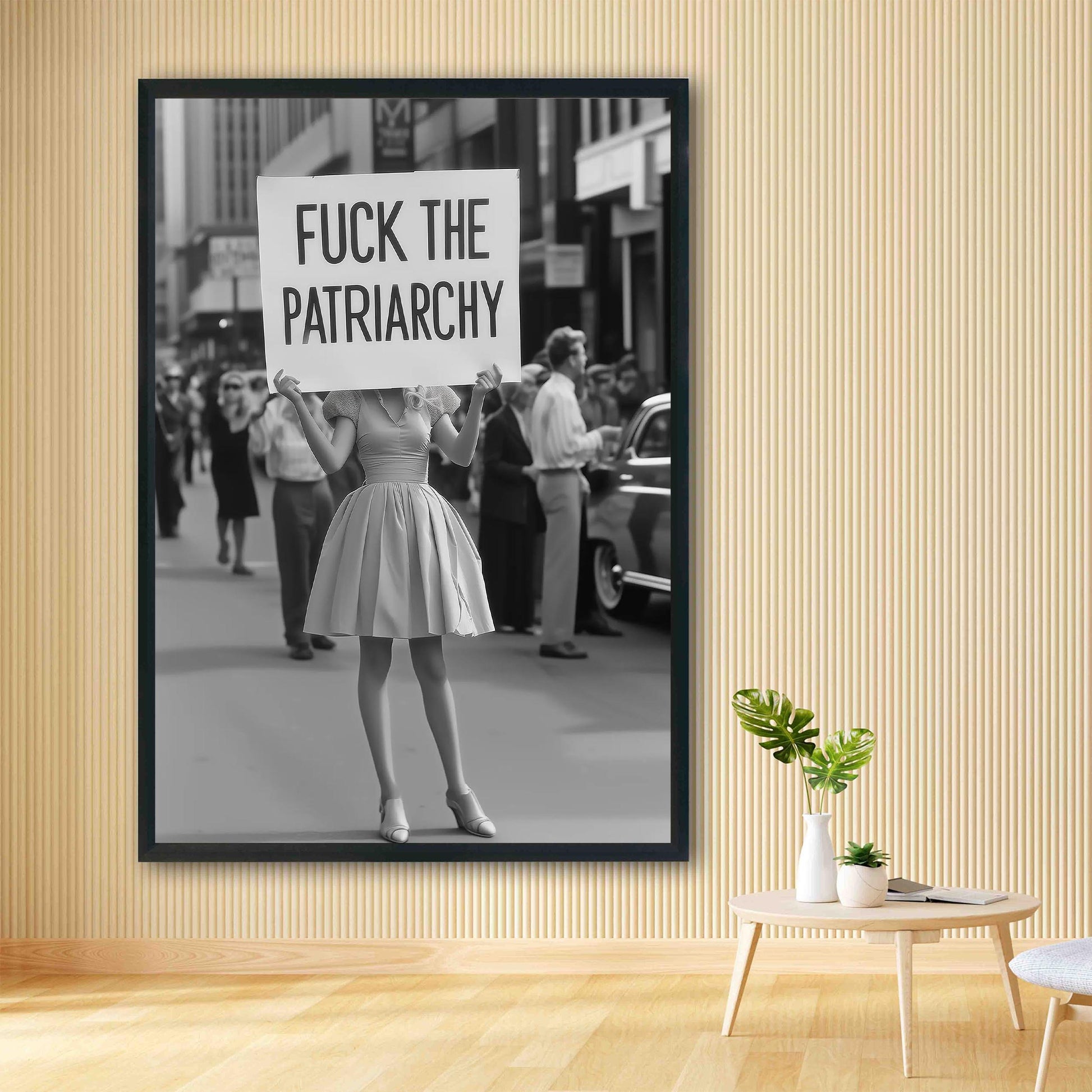 Feminist Retro Print Fuck The Patriarchy, Vintage Woman Protest Print, Girl Power, Feminism Poster - B