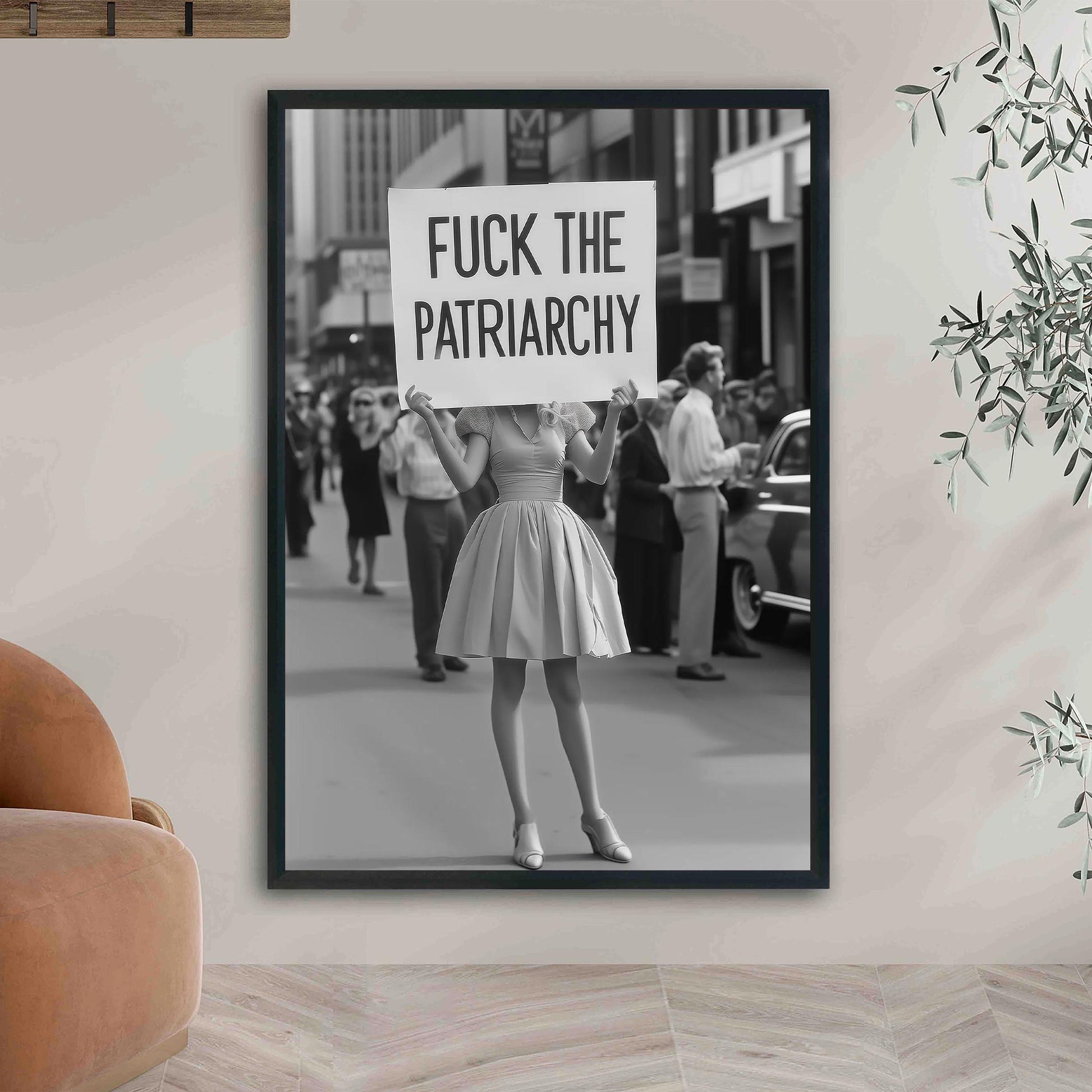 Feminist Retro Print Fuck The Patriarchy, Vintage Woman Protest Print, Girl Power, Feminism Poster - B