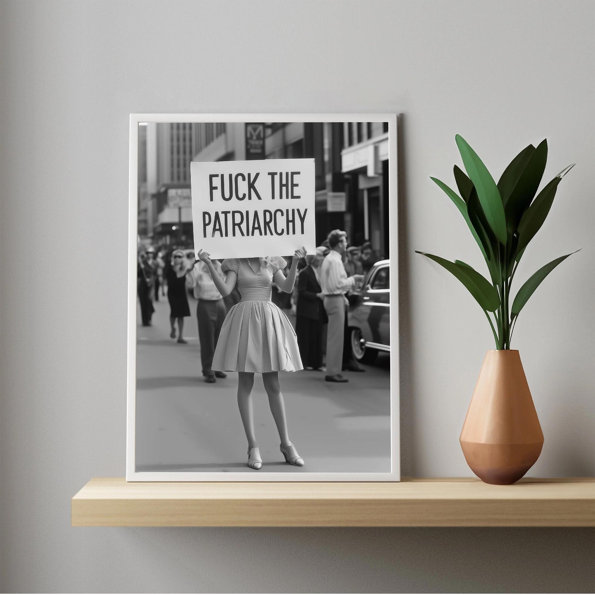 Feminist Retro Print Fuck The Patriarchy, Vintage Woman Protest Print, Girl Power, Feminism Poster - B