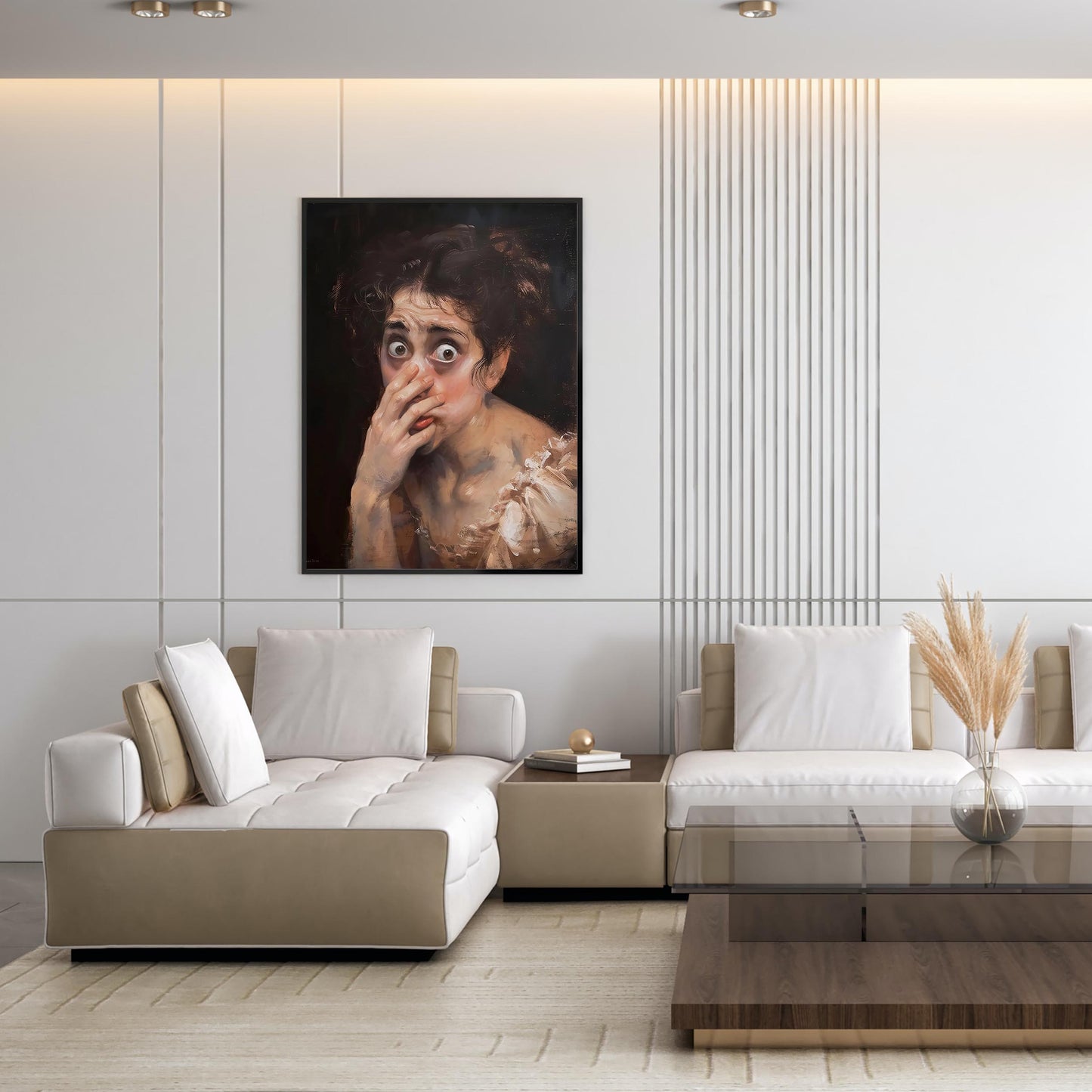 Funny Bathroom Art Print, Stinky Humor, Vintage Painting