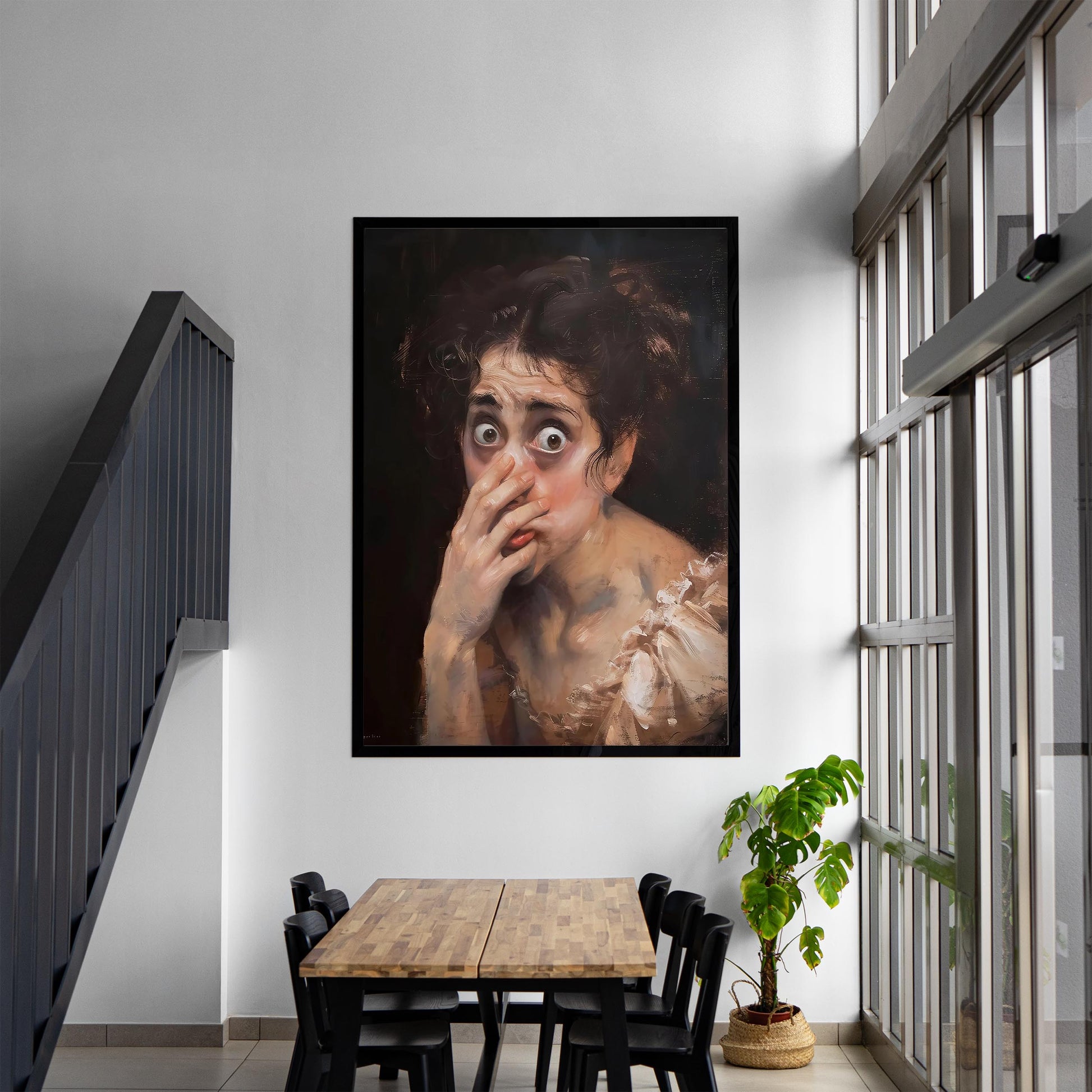 Funny Bathroom Art Print, Stinky Humor, Vintage Painting