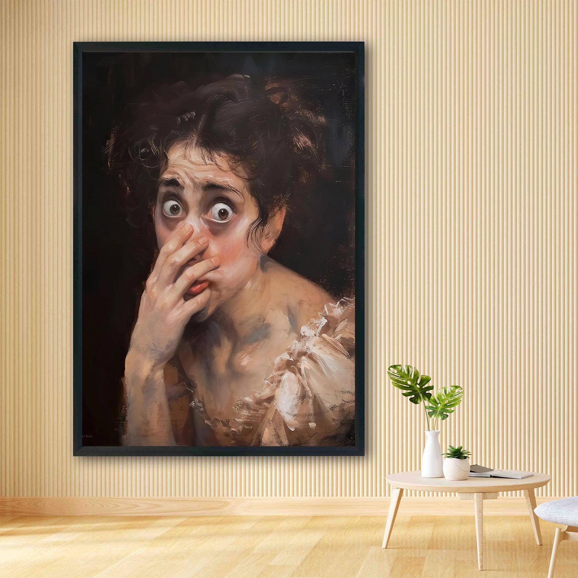 Funny Bathroom Art Print, Stinky Humor, Vintage Painting