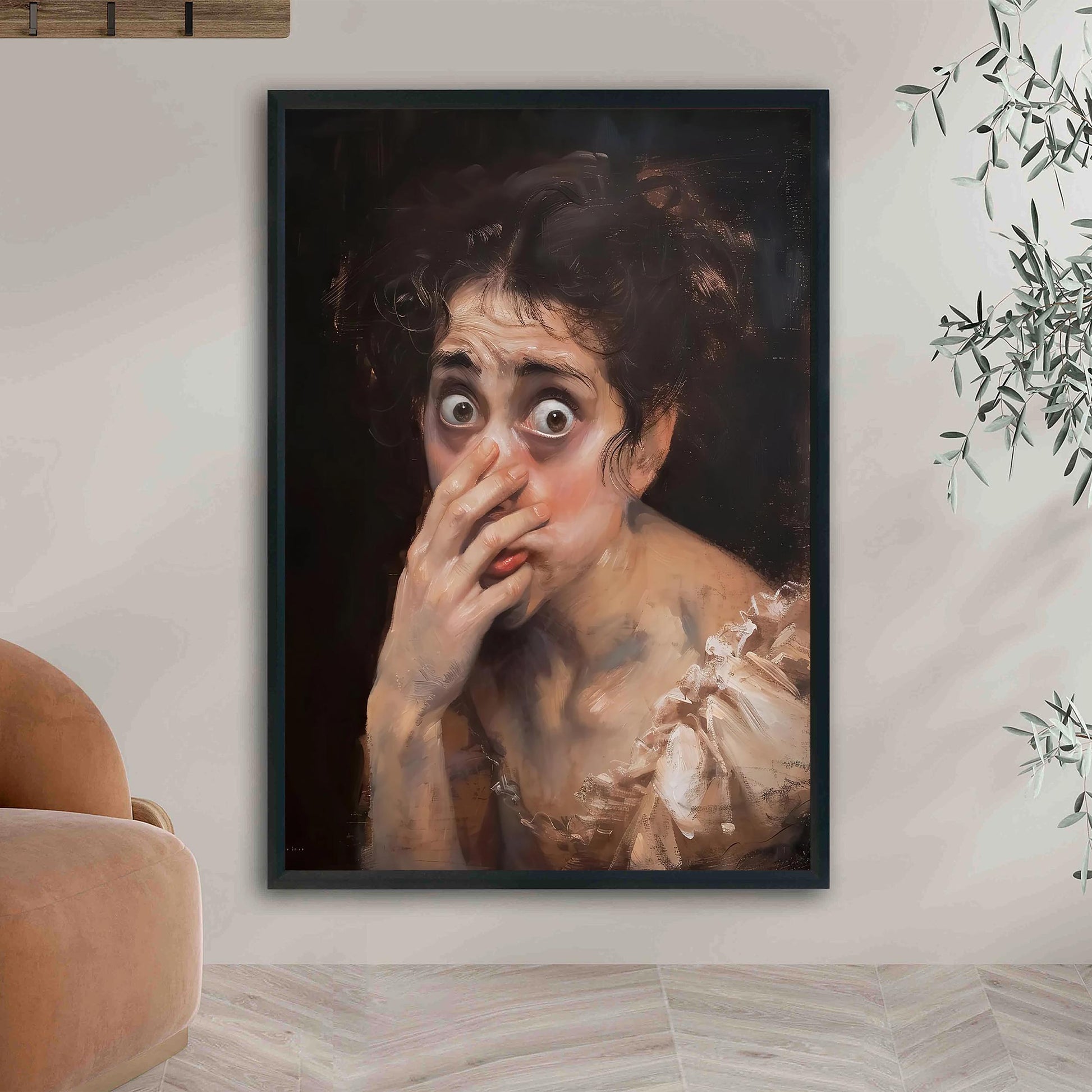 Funny Bathroom Art Print, Stinky Humor, Vintage Painting