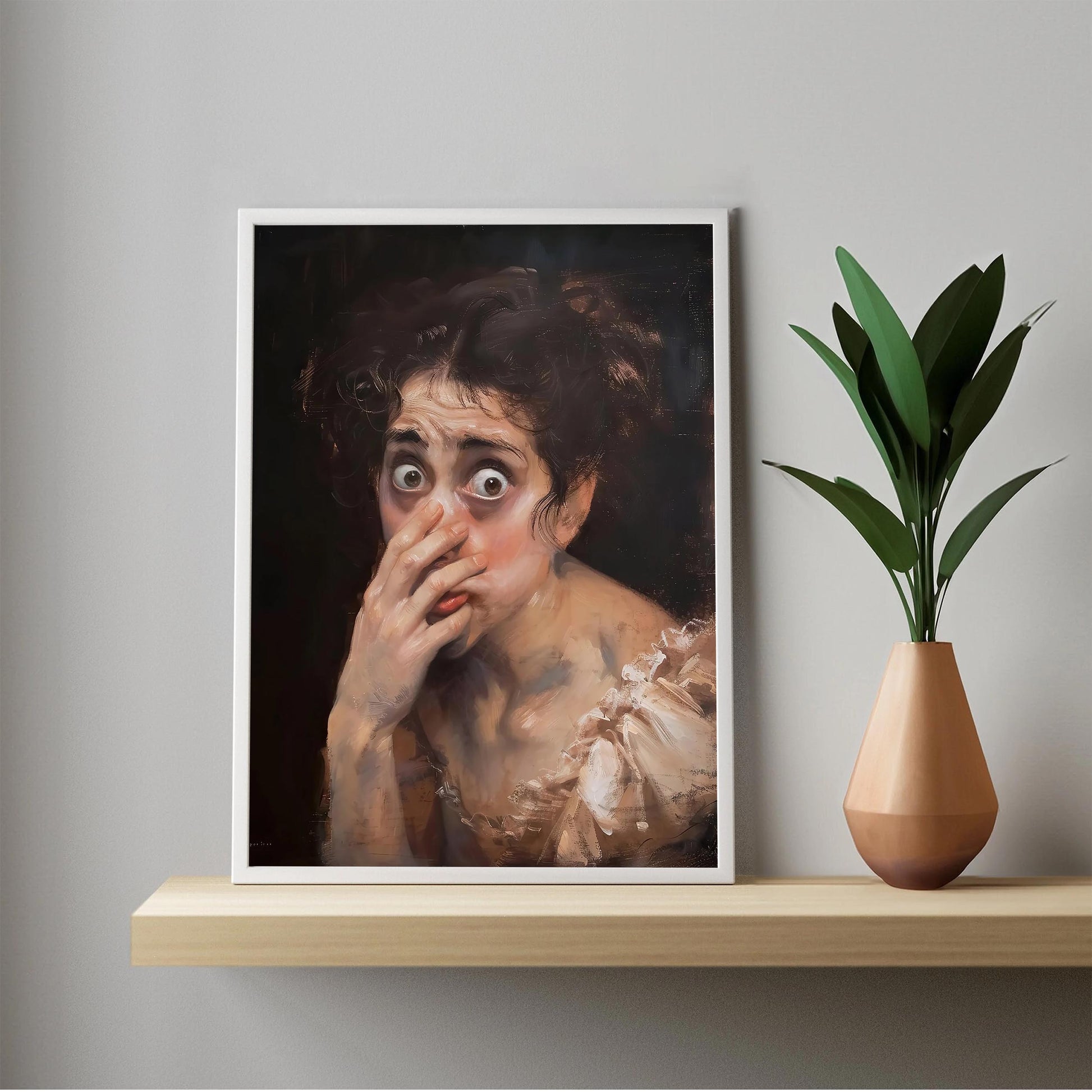 Funny Bathroom Art Print, Stinky Humor, Vintage Painting