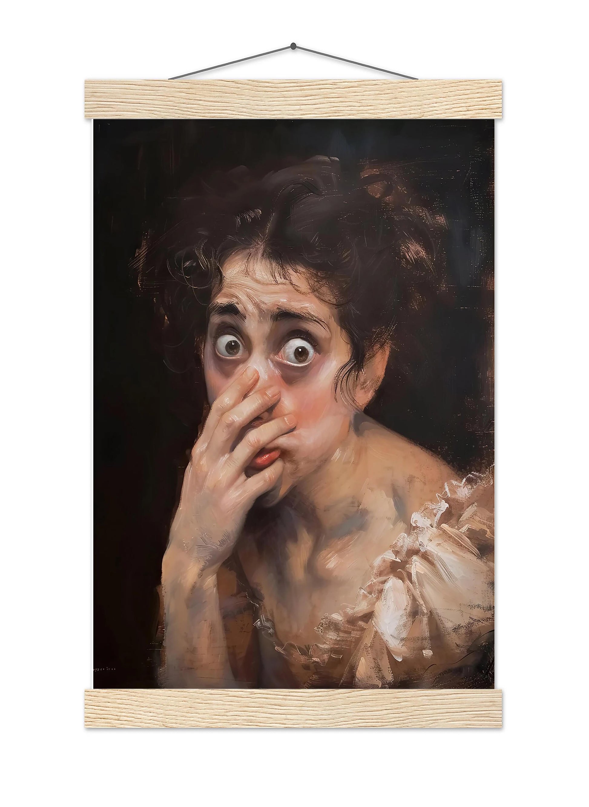 Funny Bathroom Art Print, Stinky Humor, Vintage Painting