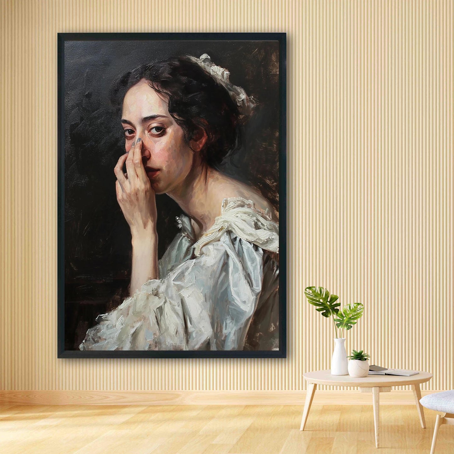 Funny Bathroom Art Print, Vintage Academia Portrait