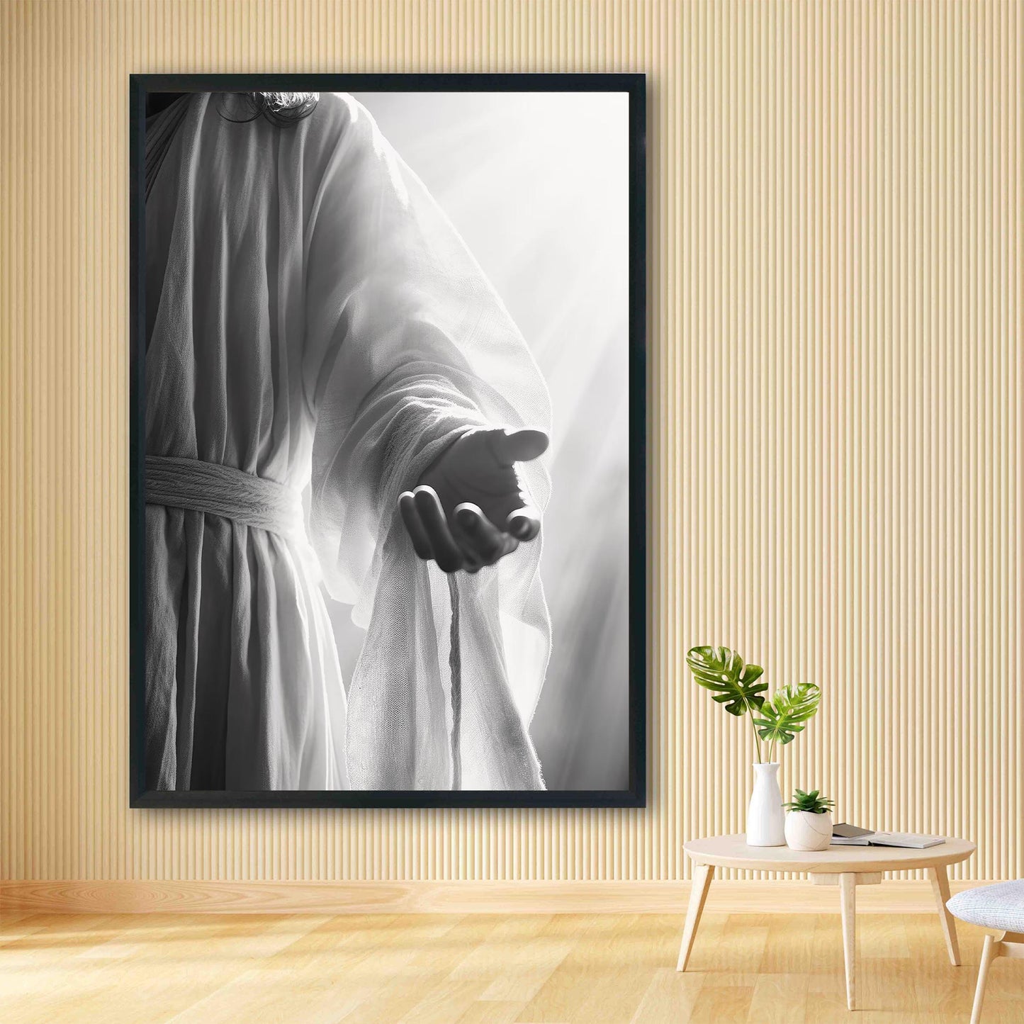 Jesus Art Print, Modern Black and White Religious Decor