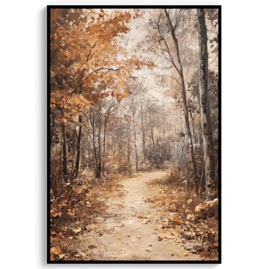 Vintage Fall Wall Art Print Enchanted Moody Forest Landscape Nature Printable Fall Farmhouse Wall Decor Cozy